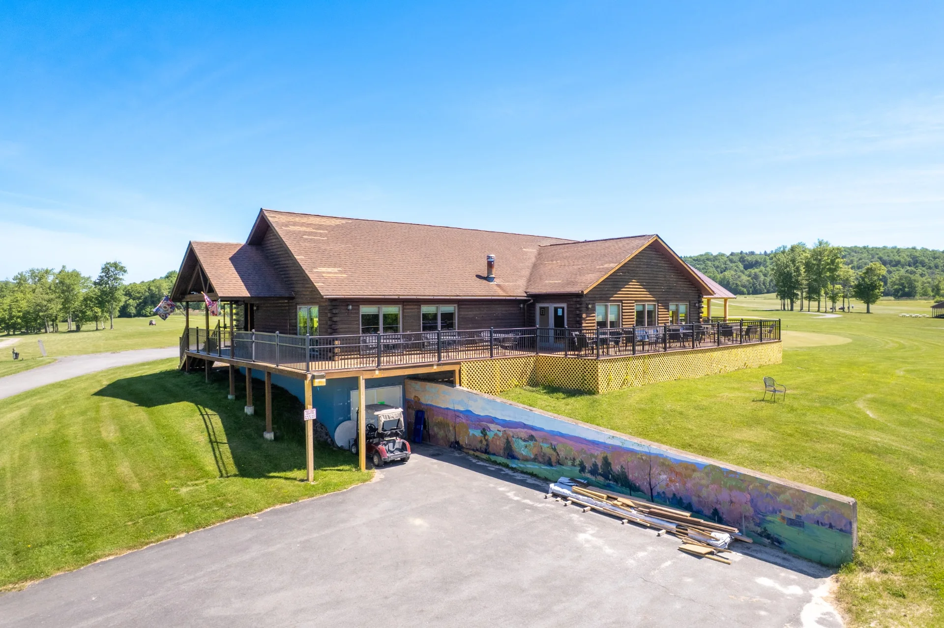 Clubhouse exterior and wraparound deck